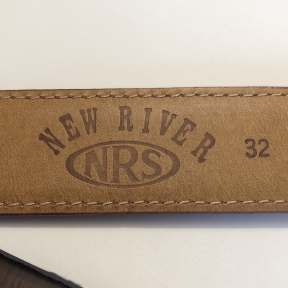 NRS New River Brown Leather Belt size 32 - Picture 6 of 12